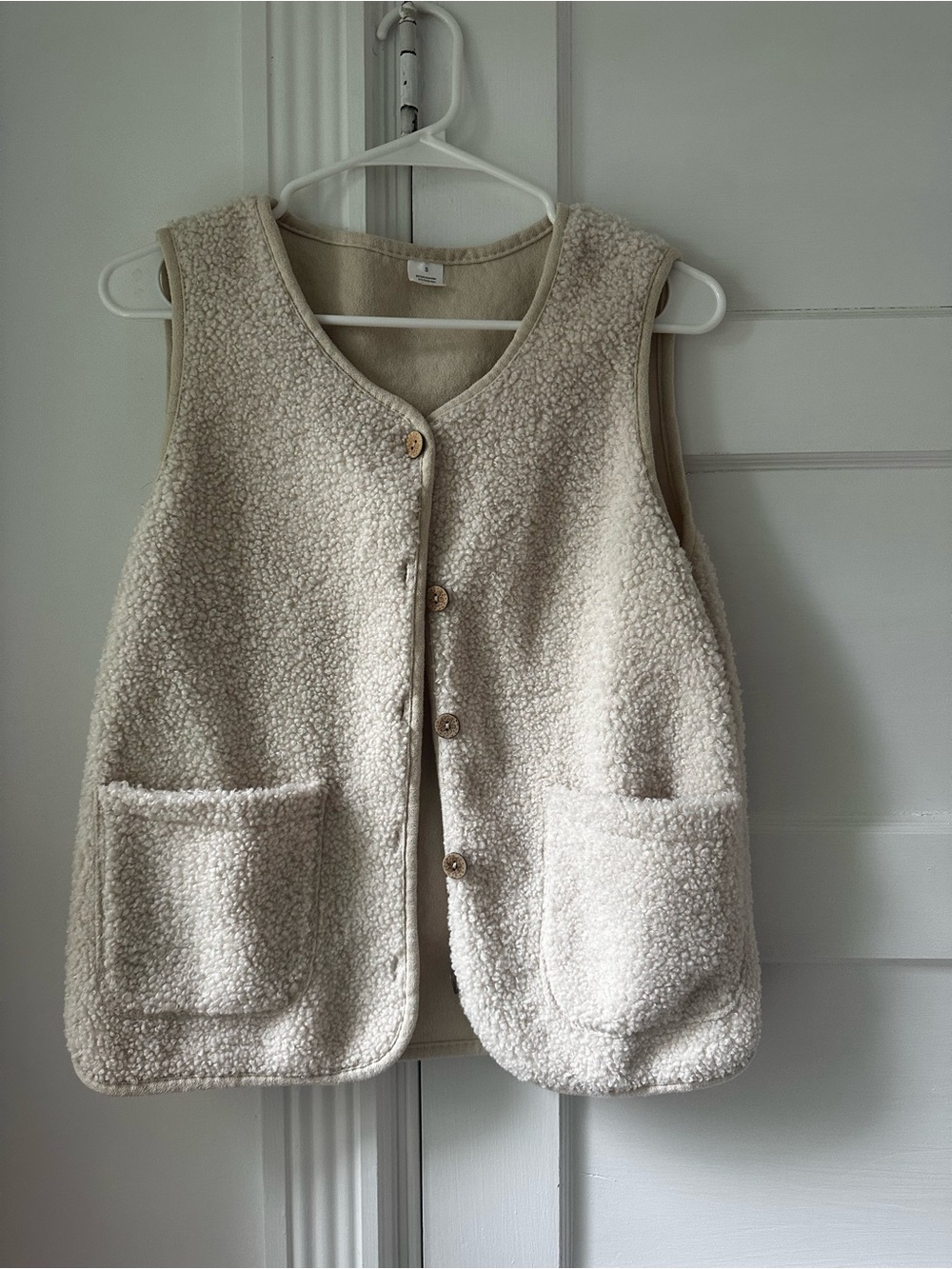 Women’s Sherpa Button Front Vest size S